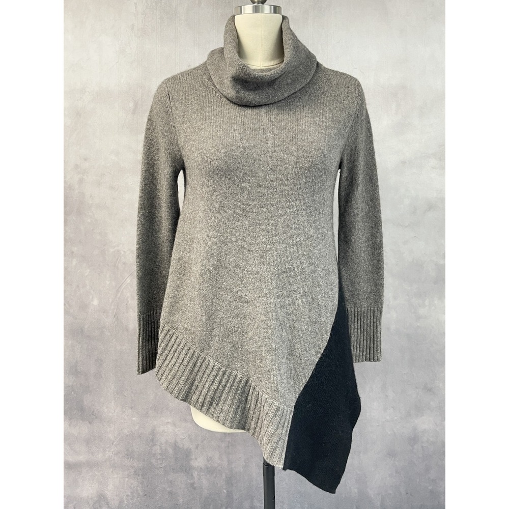 Eileen Fisher Womens Asymmetric Sweater Size M Yak Merino Wool Quiet Luxury Cozy